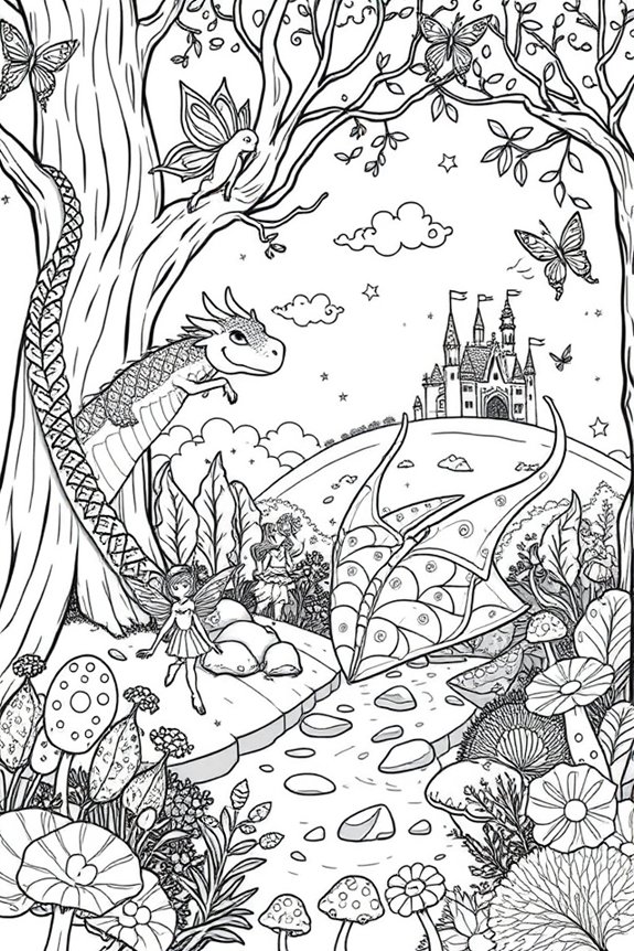Fantasy Number Coloring Sheet