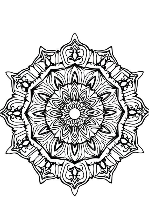 Mandala Number Coloring Sheet