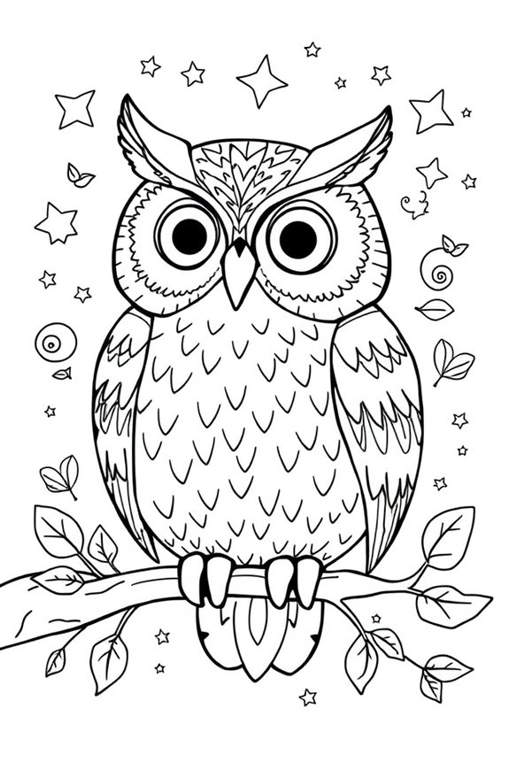 Owl Coloring Sheet