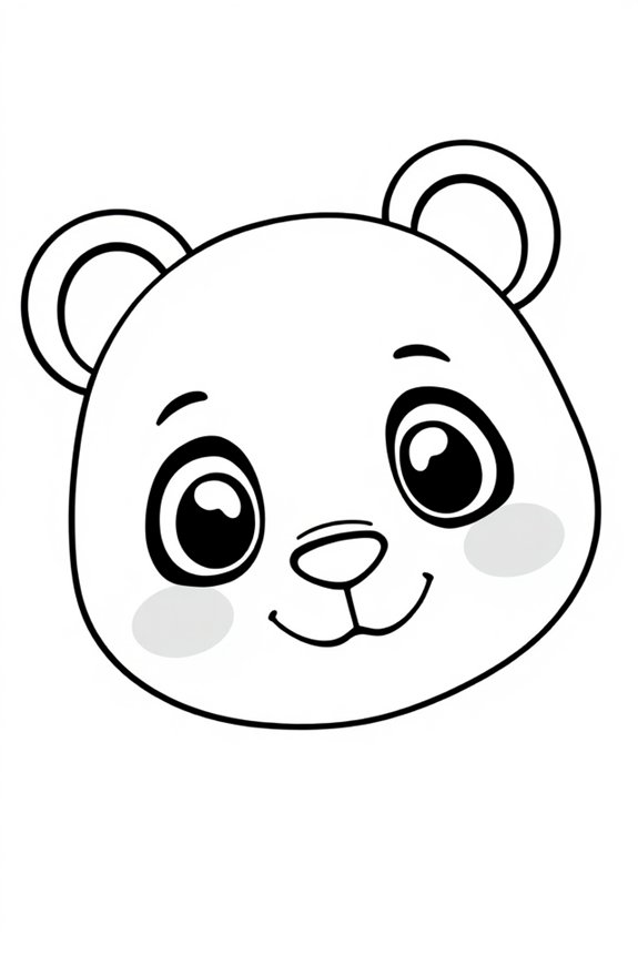 Cute Panda Face Coloring Sheet