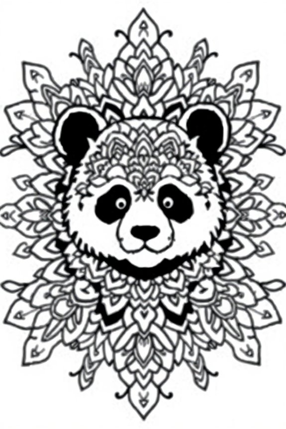 Panda Mandala Coloring Sheet