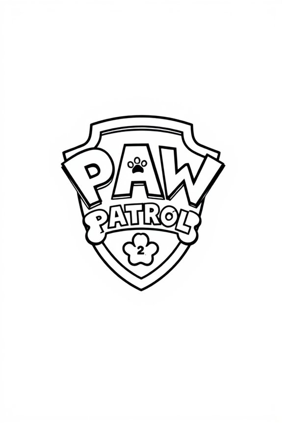 Paw Patrol Logo Coloring Sheet