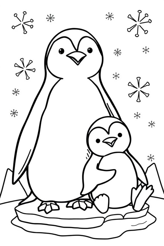 Penguin Family Coloring Sheet