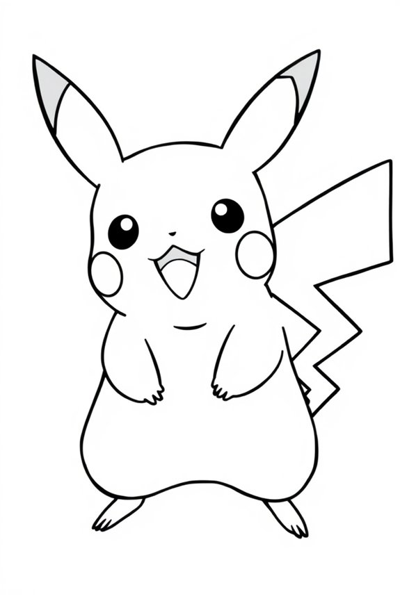 Pikachu Coloring Sheet