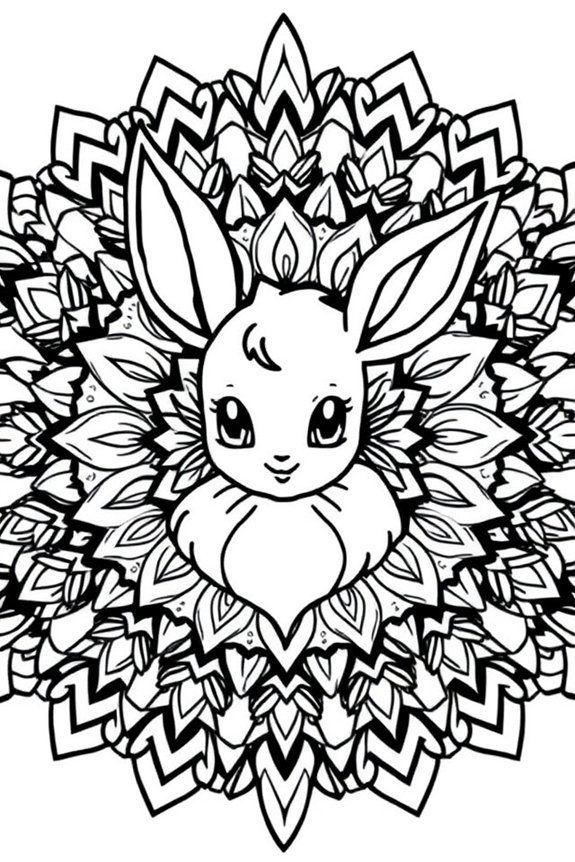 Eevee Mandala Coloring Sheet