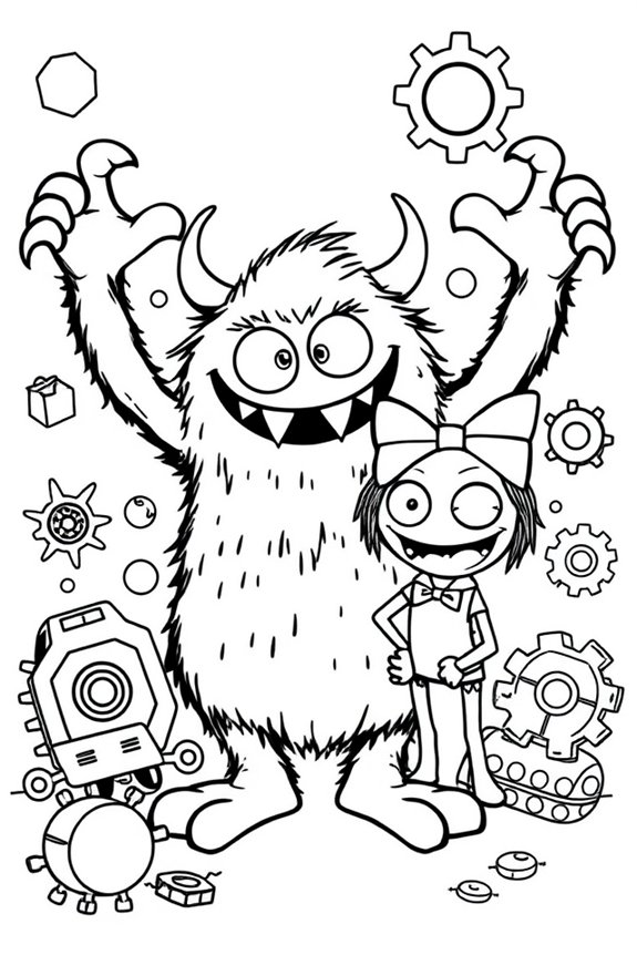 Poppy Playtime Monsters Coloring Sheet