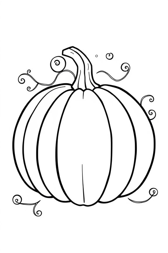 Simple Pumpkin Coloring Sheet