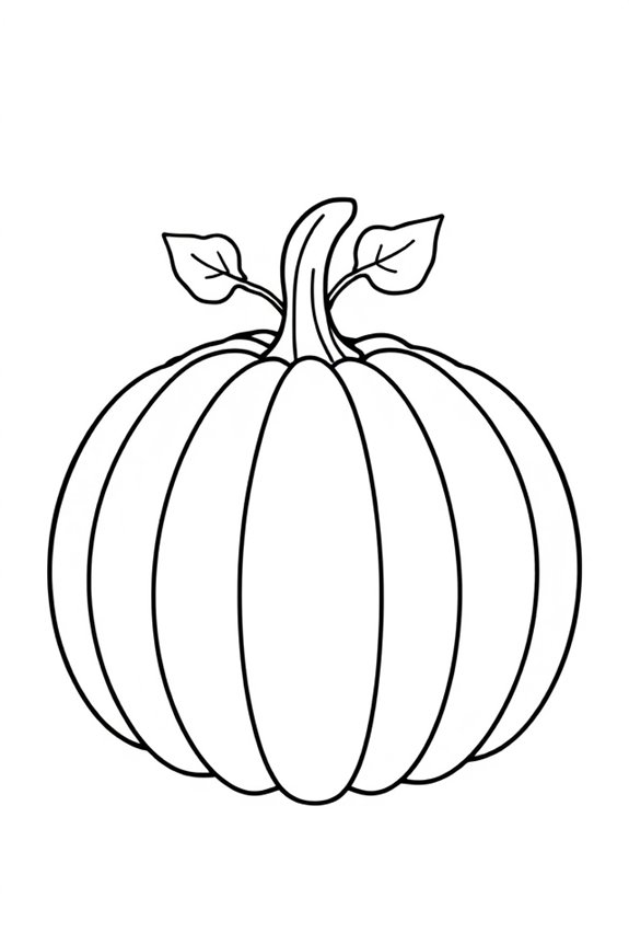 Easy Pumpkin Shapes Coloring Sheet