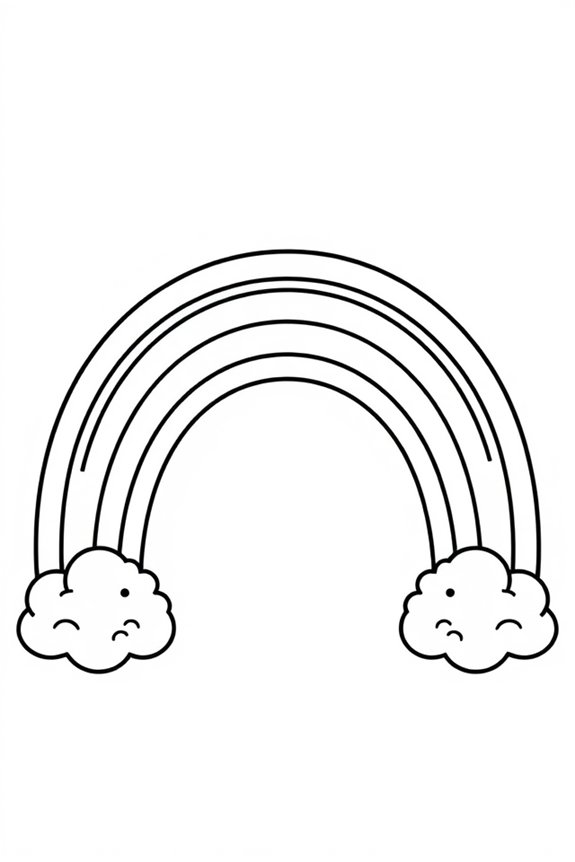 Simple Rainbow Coloring Sheet