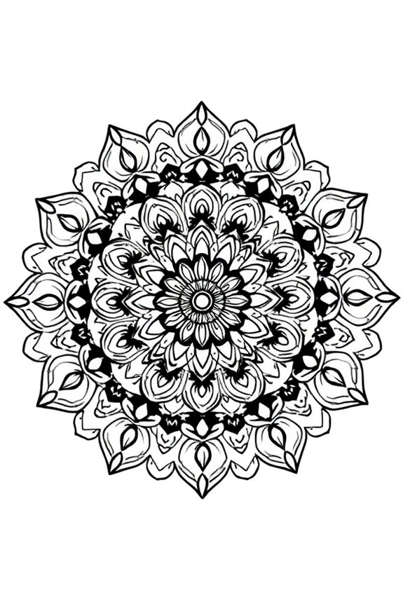 Rainbow Mandala Coloring Sheet