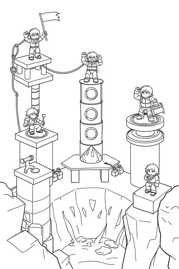 Roblox Obby Challenge Coloring Sheet