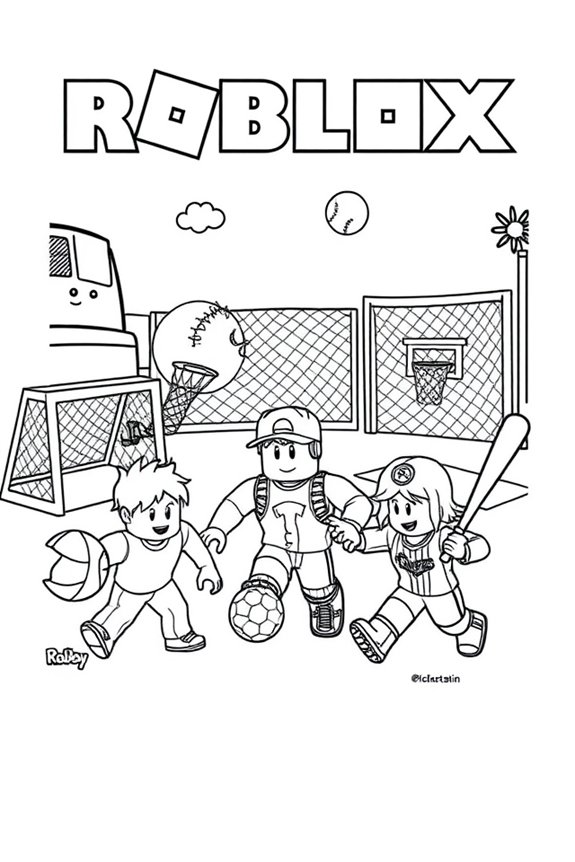 Roblox Sports Fun Coloring Sheet