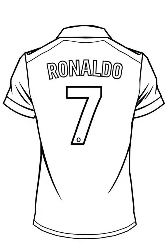 Ronaldo Youth Jersey Coloring Sheet