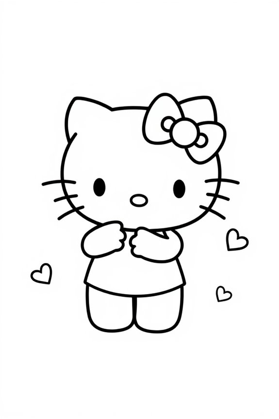 Hello Kitty Coloring Sheet