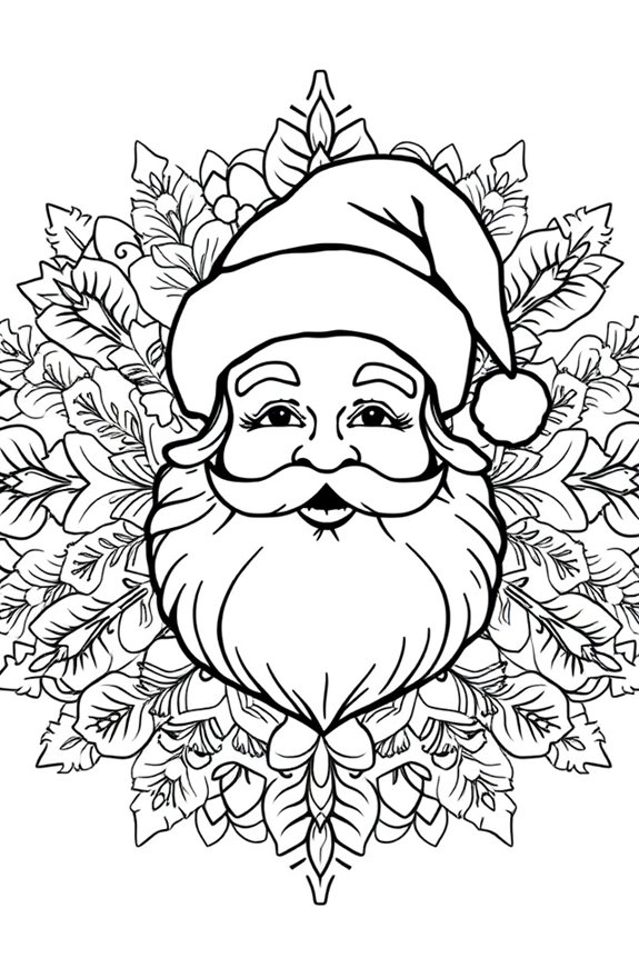 Mandala Santa Coloring Sheet