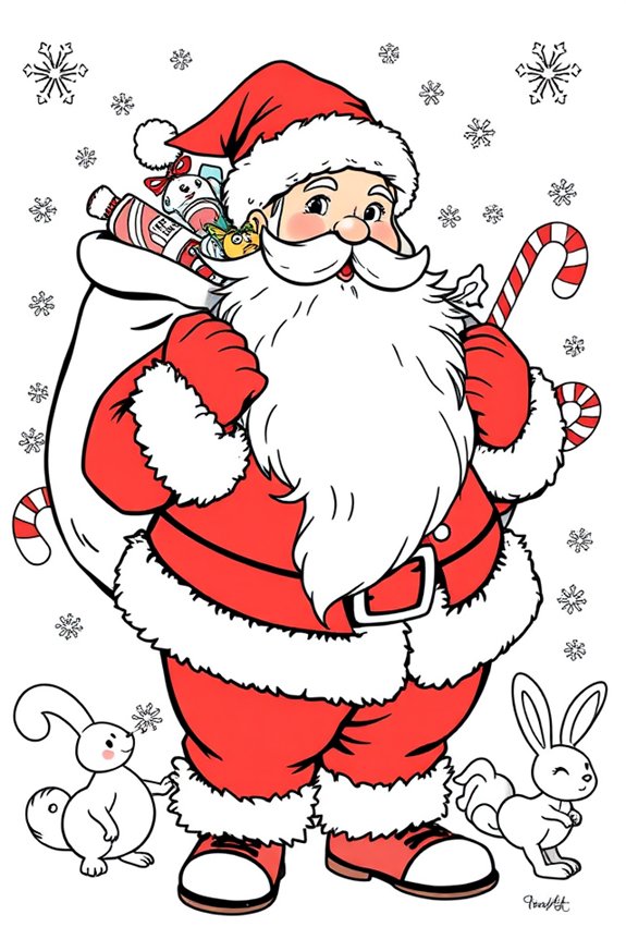 Vintage Santa Coloring Sheet