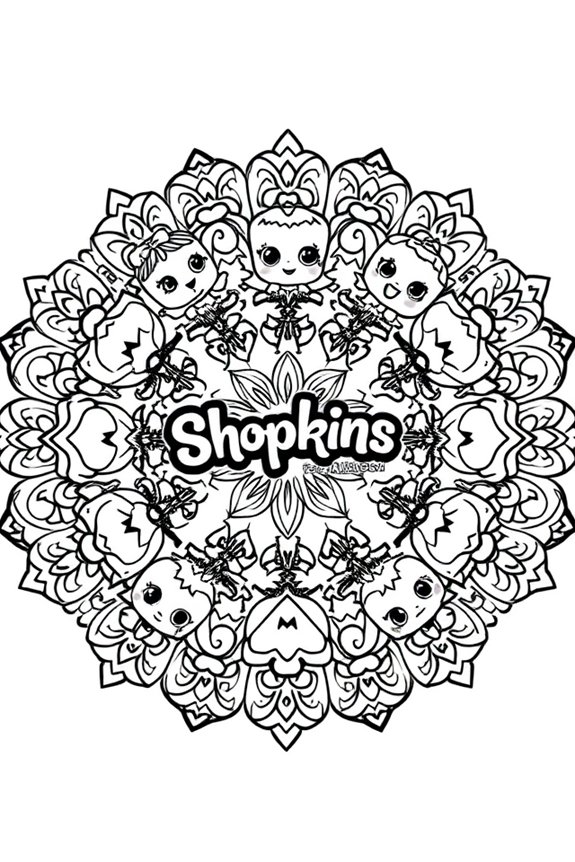 Shopkins Mandala Delight Coloring Sheet