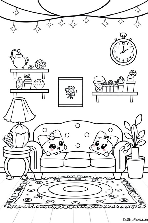 Shopkins Home Decor Coloring Sheet
