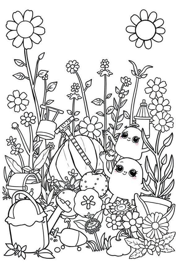 Shopkins Garden Adventure Coloring Sheet
