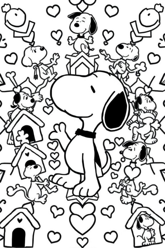 Snoopy's Dreamy Mandala Coloring Sheet