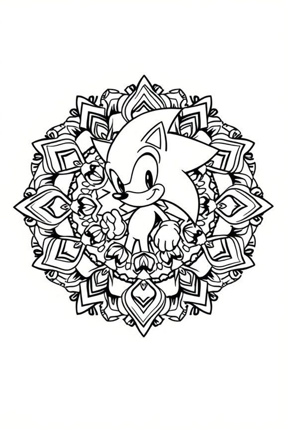 Sonic Mandala Coloring Sheet