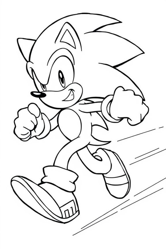 Sonic the Hedgehog Coloring Sheet