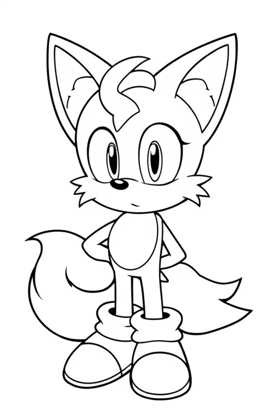 Tails the Fox Coloring Sheet