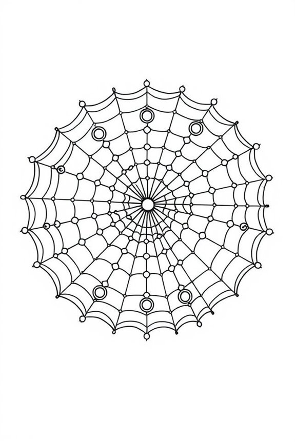 Spider Web Coloring Sheet