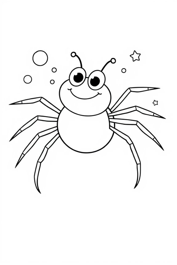 Bouncing Spider Coloring Sheet