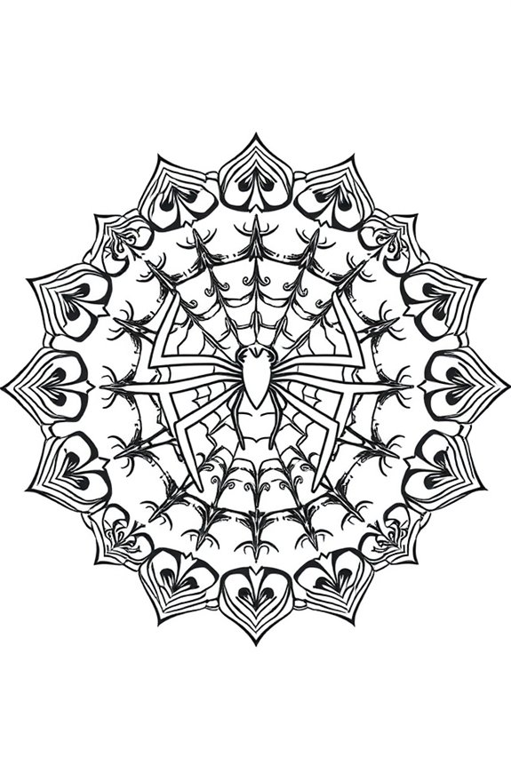 Spiderman Mandala Style Coloring Sheet