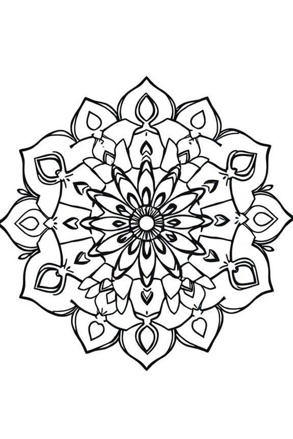 Simple Mandala Coloring Sheet