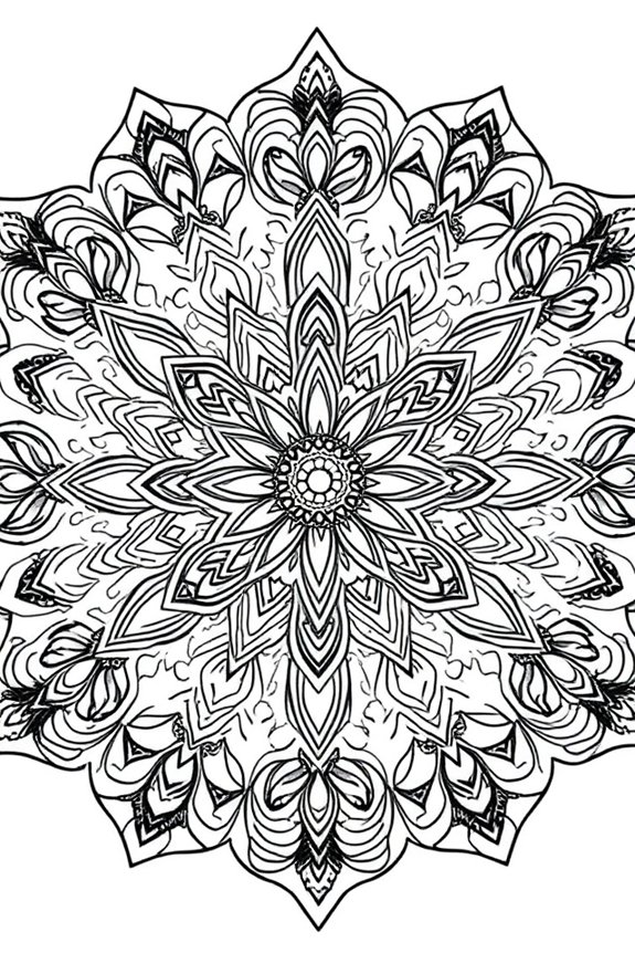 Mandala Stitch Coloring Sheet