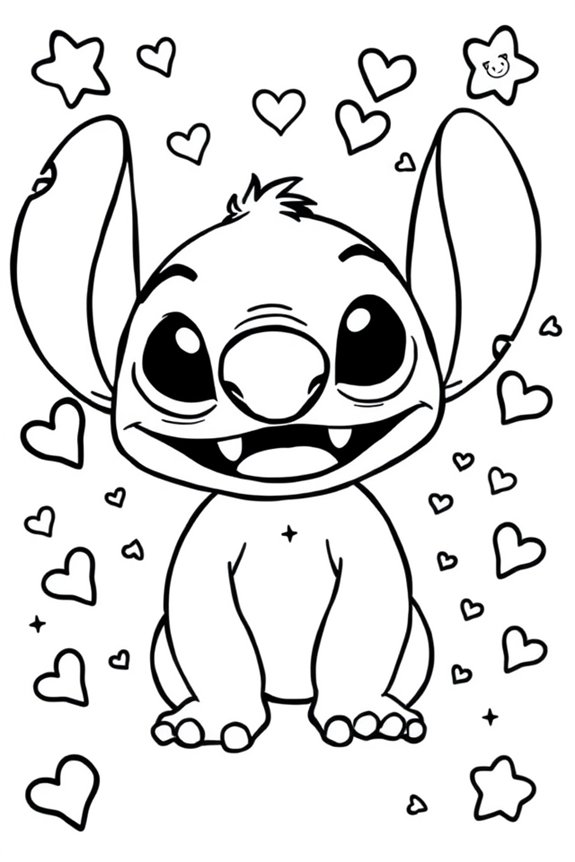 Bold Stitch Coloring Sheet
