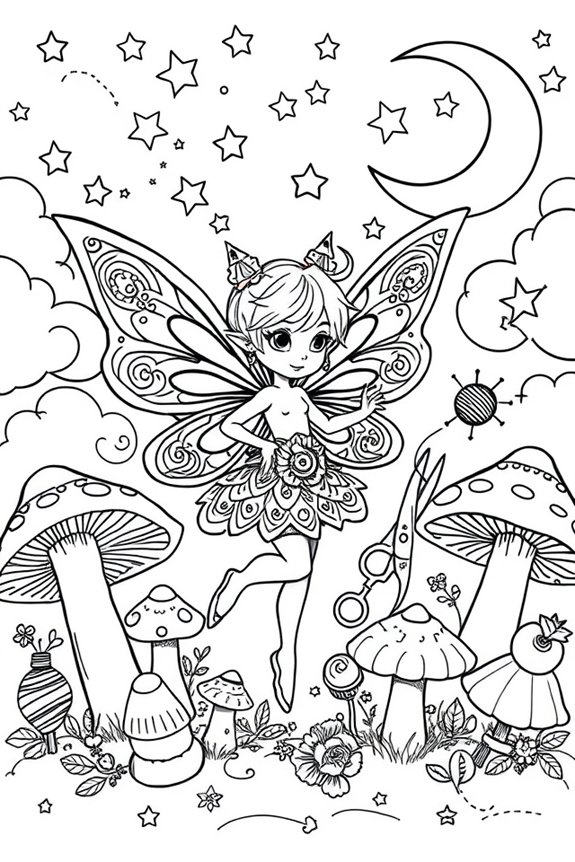 Fantasy Stitch Coloring Sheet