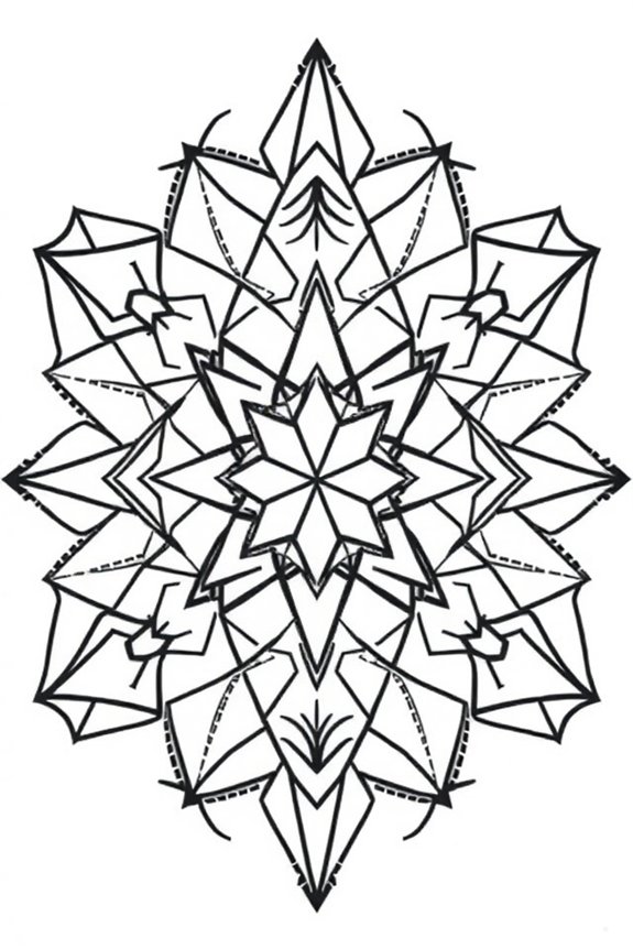 Geometric Stitch Coloring Sheet