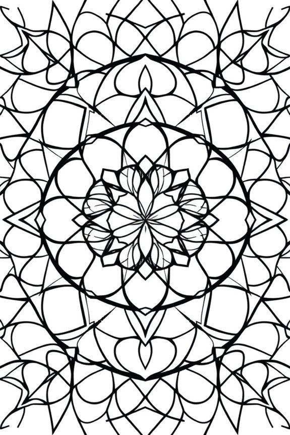 Geometric Patterns Coloring Sheet