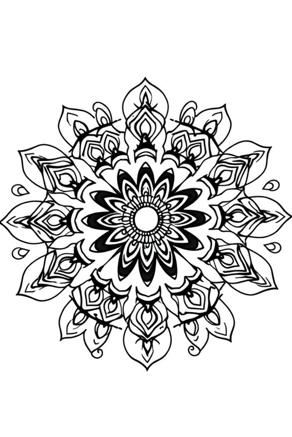 Simple Mandala Coloring Sheet