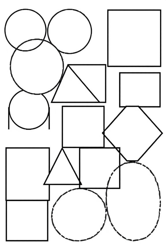 Basic Shapes Coloring Sheet