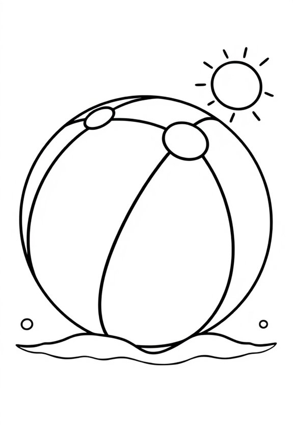 Beach Ball Coloring Sheet