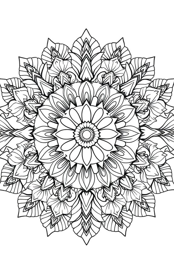 Summer Mandala Coloring Sheet