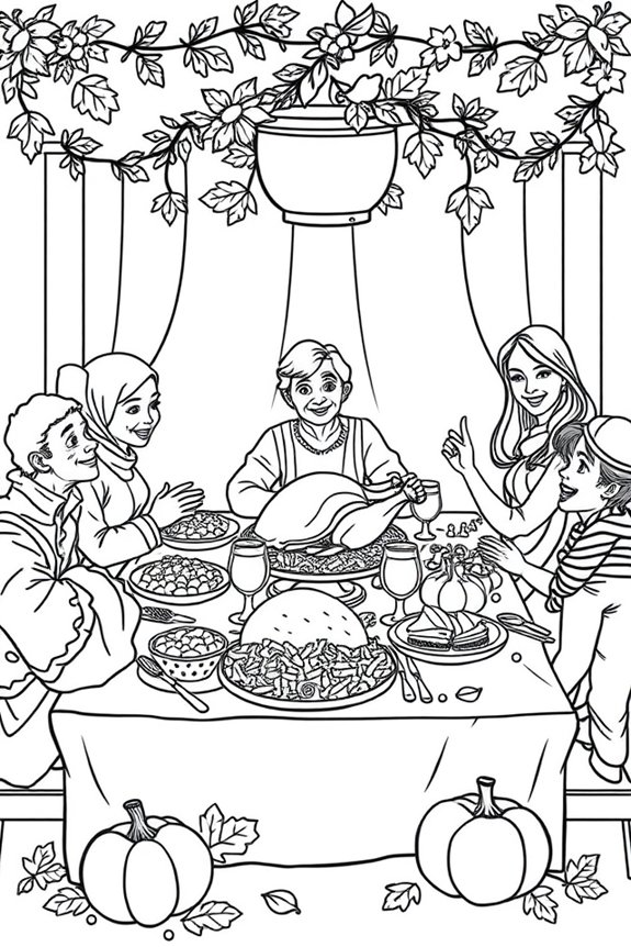 Family Gatherings Coloring Sheet