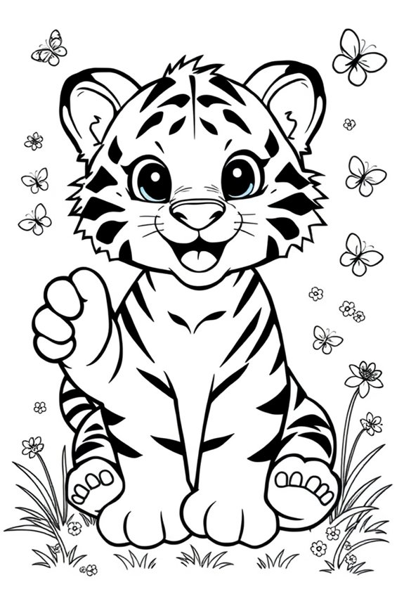 Playful Cub Coloring Sheet