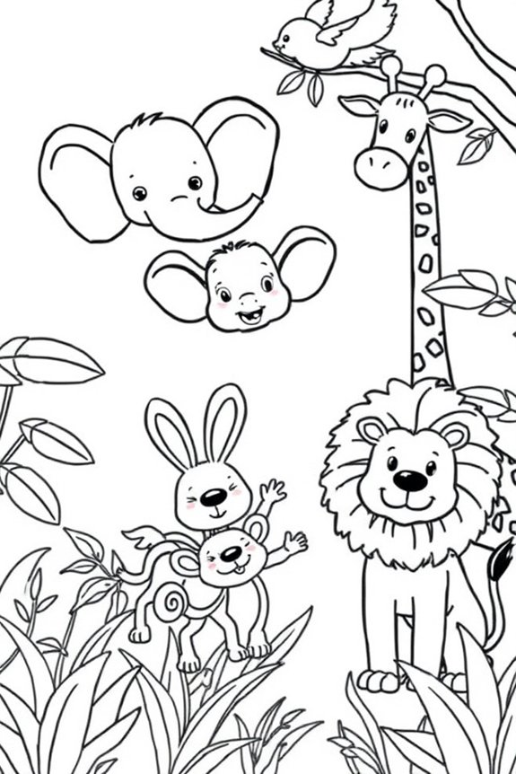 Animals Coloring Sheet