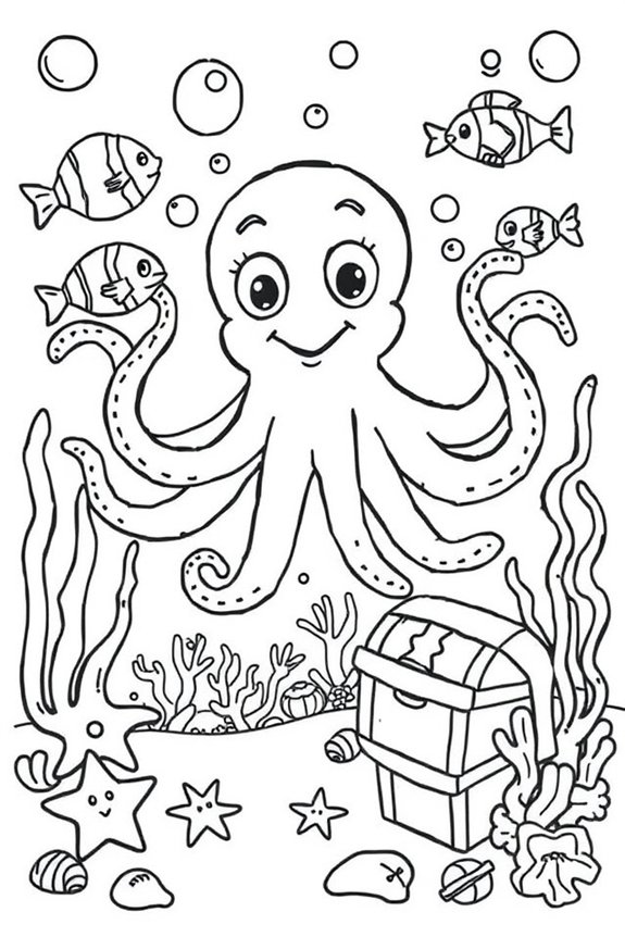 Underwater Friends Coloring Sheet