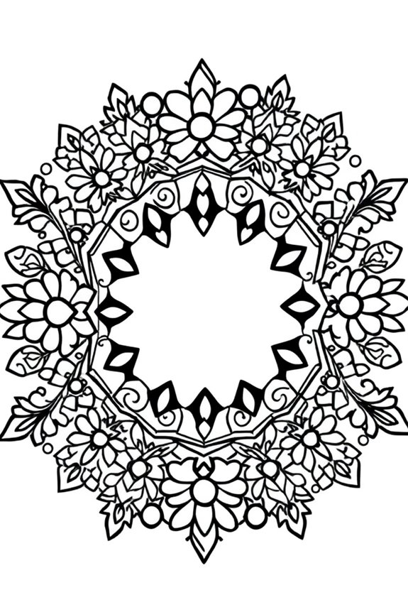 Rainbow Mandala Coloring Sheet