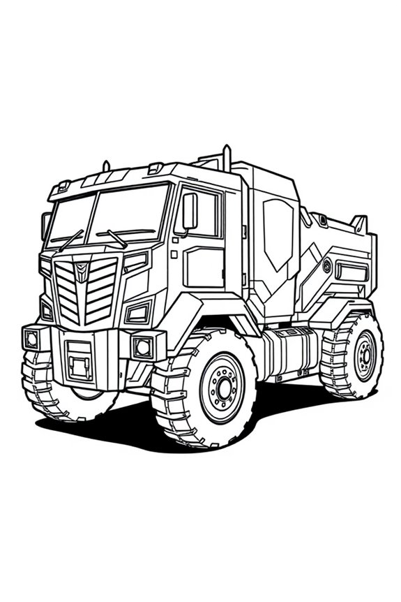 Transformers Vehicle coloring sheet