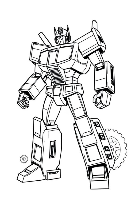 Transformers Minimalist Line Art coloring sheet