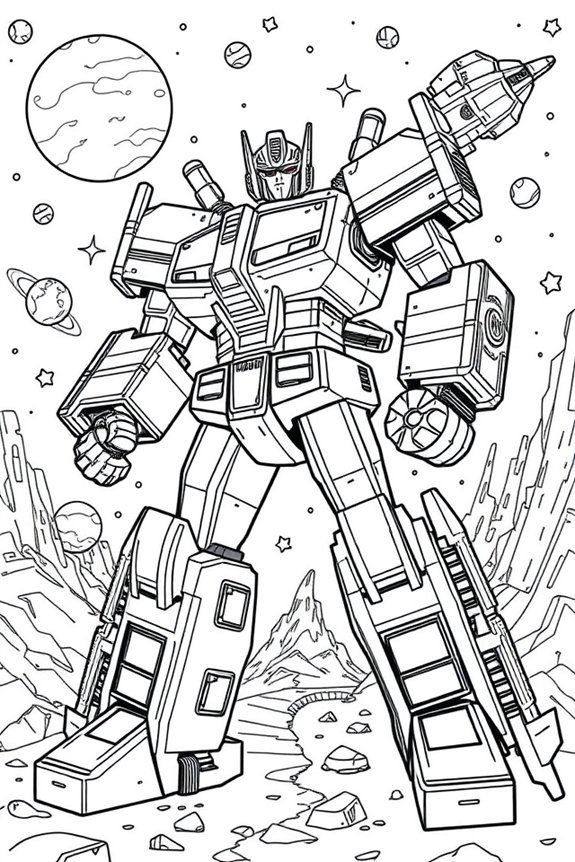 Transformers Galactic Adventure coloring sheet