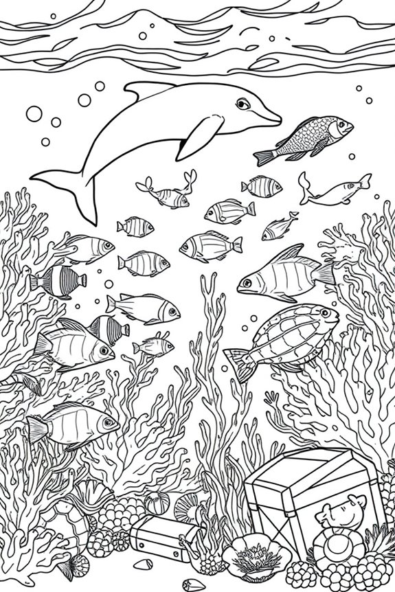 Underwater Adventure Coloring Sheet
