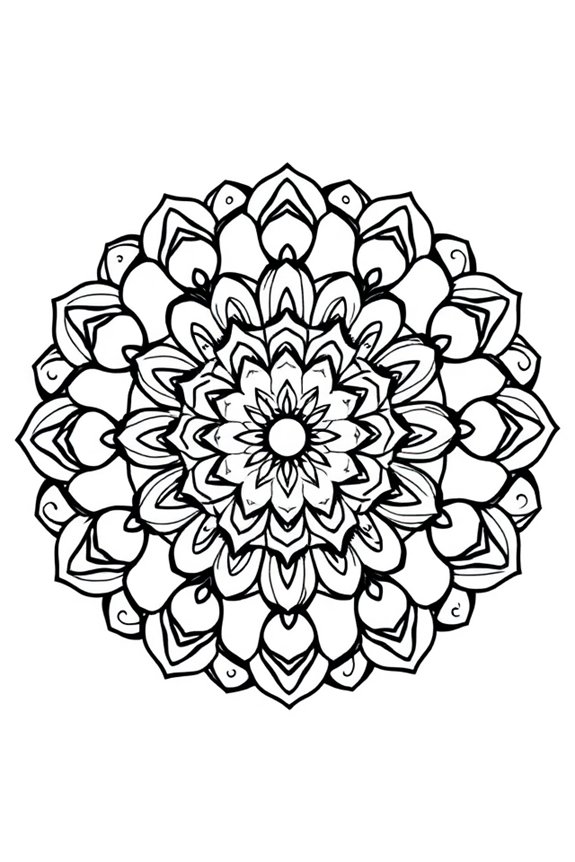 Simple Mandala Coloring Sheet